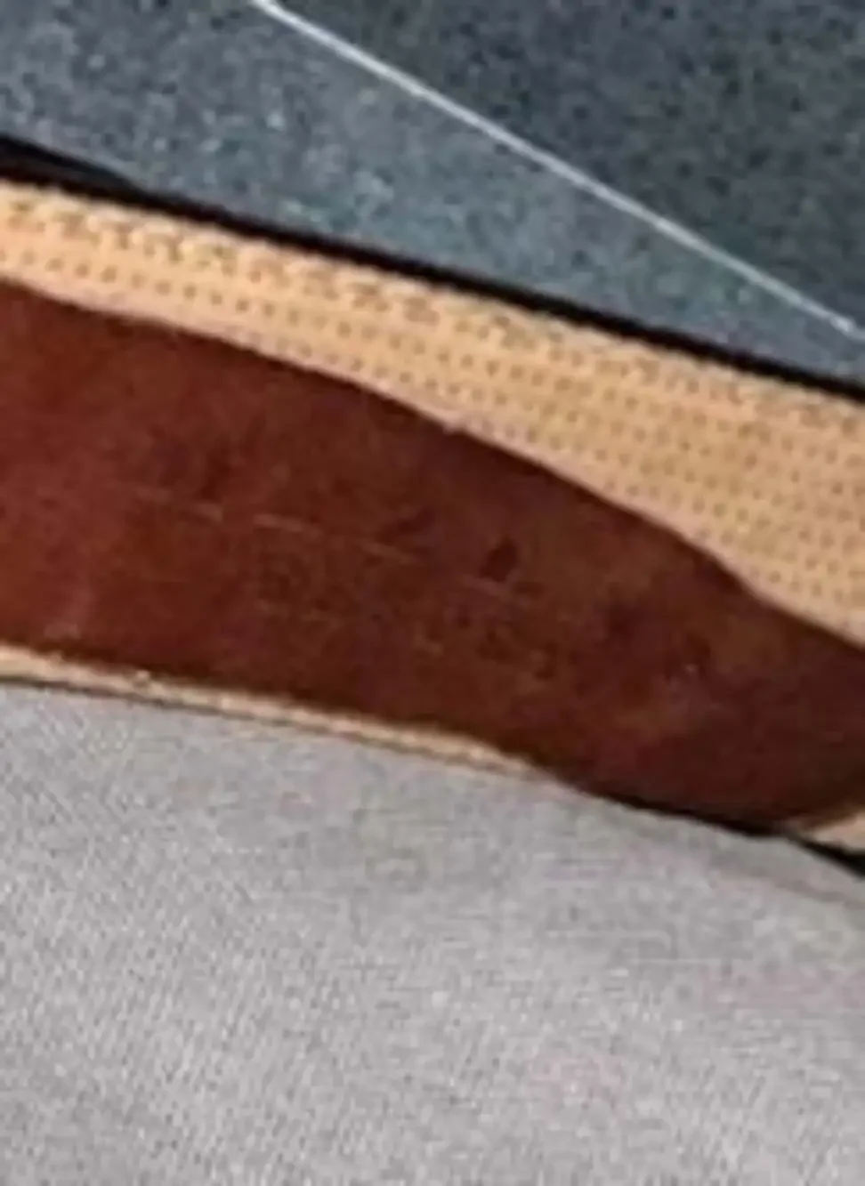 Mezlan Resort 5080/32 Leather Trim Canvas Belt Size 38